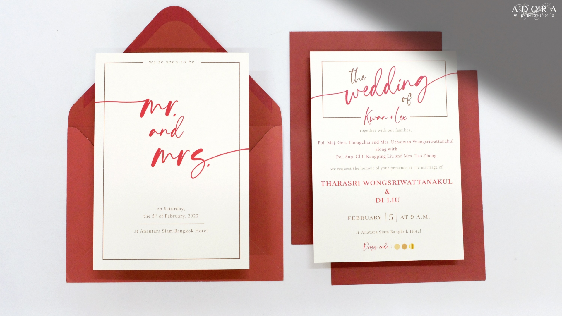Portfolio B154 ... Minimal & Typography style wedding card ... Mr & Mrs